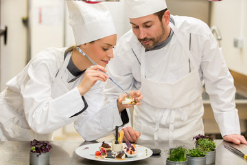 Chef teaching in cooking class