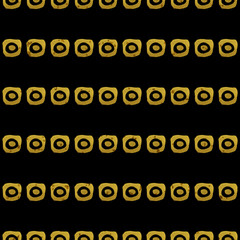 Geometric black and gold seamless pattern