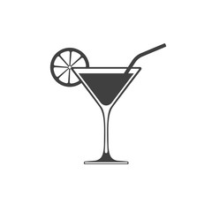 Cocktail icon vector placed on white background