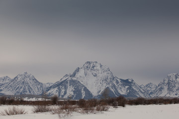 Grand Tetone National Park in winter, USA