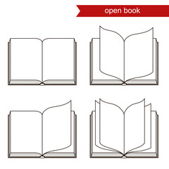 open book. vector icon.