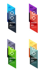 Set of vector triangle geometric infographic