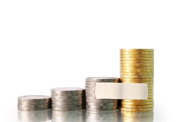 Coins graph stock market