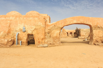 Tatooine decoration in Sahara desert