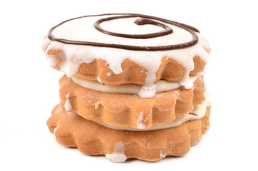 Biscuit on a white background
