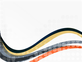 Vector dotted curve waves