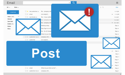 Post Content Internet Mail Opinion Communication Concept