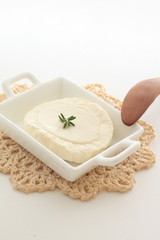 cream cheese and rosemary