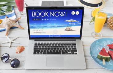 Booking Ticket Online Reservation Travel Flight Concept