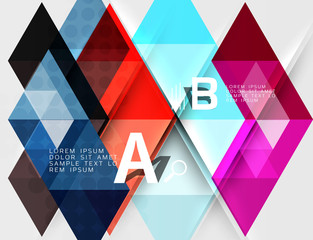 Infographic template - triangle tiles background