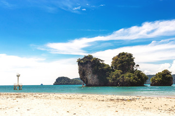 Fototapeta na wymiar Exotic beach at Ao Nang, Krabi Province, Thailand.