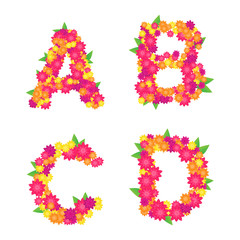 Alphabet letters A, B, C, D. Part 1.