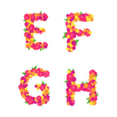 Alphabet letters E, F, G, H. Part 2.