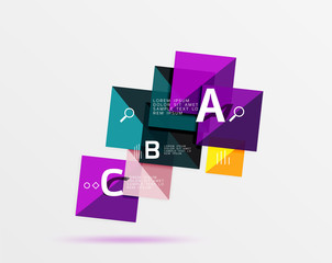 Square geometric abstract background