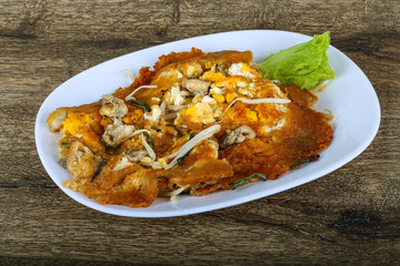 Omelet with oyster