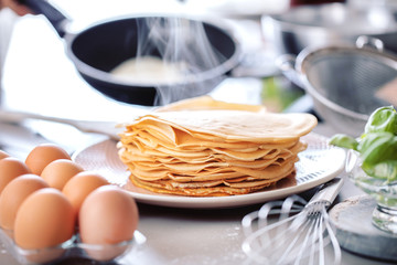 Sebstgemachte Pfannkuchen