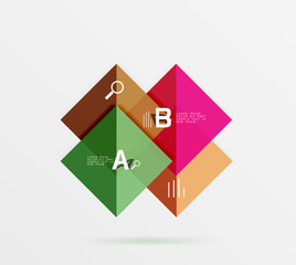 Geometric square and triangle template