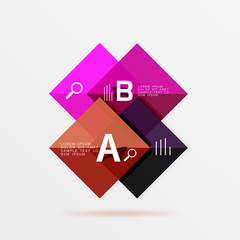 Geometric square and triangle template