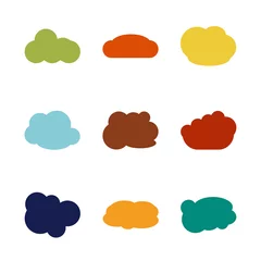 Zelfklevend Fotobehang Cloud icon set © RaulAlmu