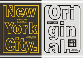 Vintage New York City Typography Design For Tshirt, Poster, Vector.