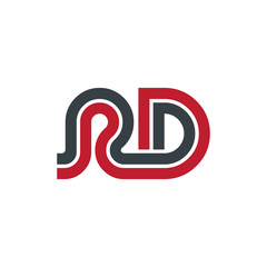 Initial Letter RD Linked Design Logo