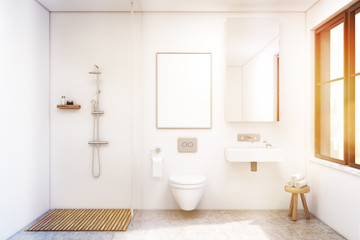 Bathroom with a shower, toned