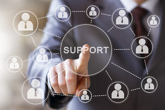 Business button support network
