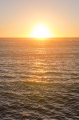 Obraz premium Tropical sunset on oceanic beach in Morocco, Africa