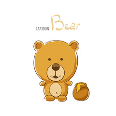 Obraz premium Cute cartoon bear