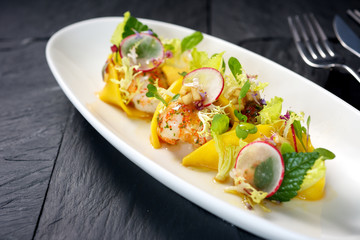 Colorful Lobster meat dish