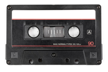 Vintage audio cassette isolated