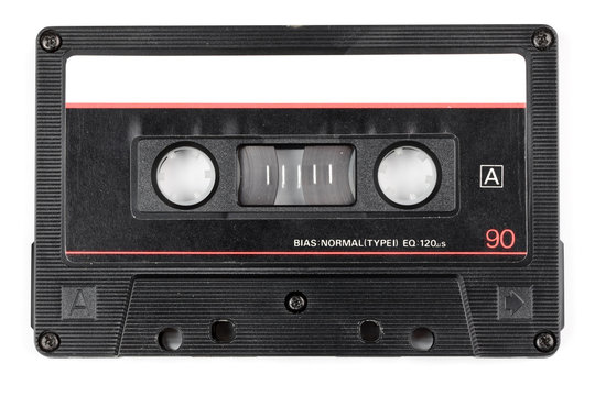 Vintage audio cassette isolated