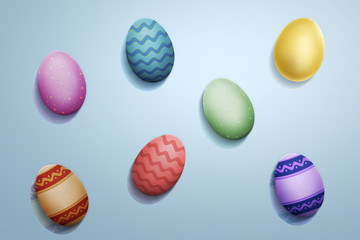 Shiny easter eggs