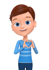 3d rendered illustration. Guy isolated on white background gives