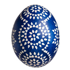 Single Sorbian Easter Egg isolated on white