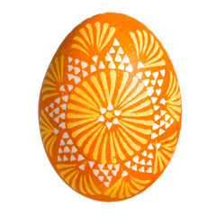 Obraz premium Single Sorbian Easter Egg isolated on white