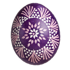 Obraz premium Single Sorbian Easter Egg isolated on white
