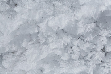 Obraz na płótnie Canvas close up of hoarfrost crystals