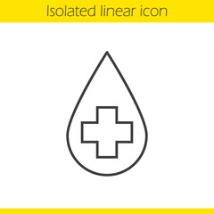 Clean water concept linear icon