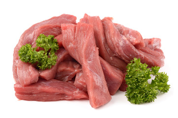 Veal on a white background