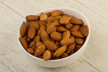 Almond in the bowl