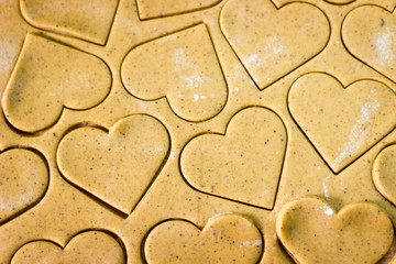 Hearts and shapes for the dough