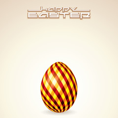 Greeting Card Text Template with Easter Egg