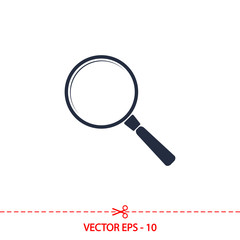 Search  icon, vector illustration. Flat design style