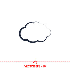  cloud icon, vector illustration. Flat design style