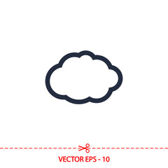  cloud icon, vector illustration. Flat design style