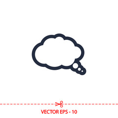 comic speech bubbles icon, vector illustration. Flat design style