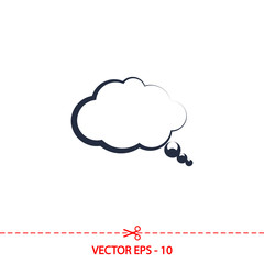 comic speech bubbles icon, vector illustration. Flat design style