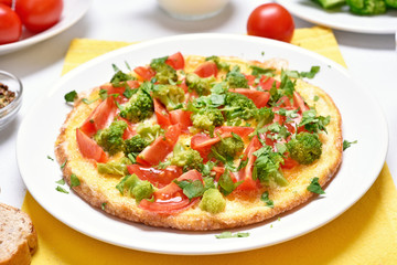 Omelette with vegetables