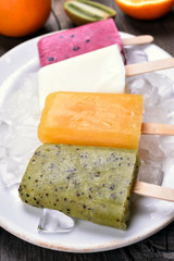 Popsicles from fruits